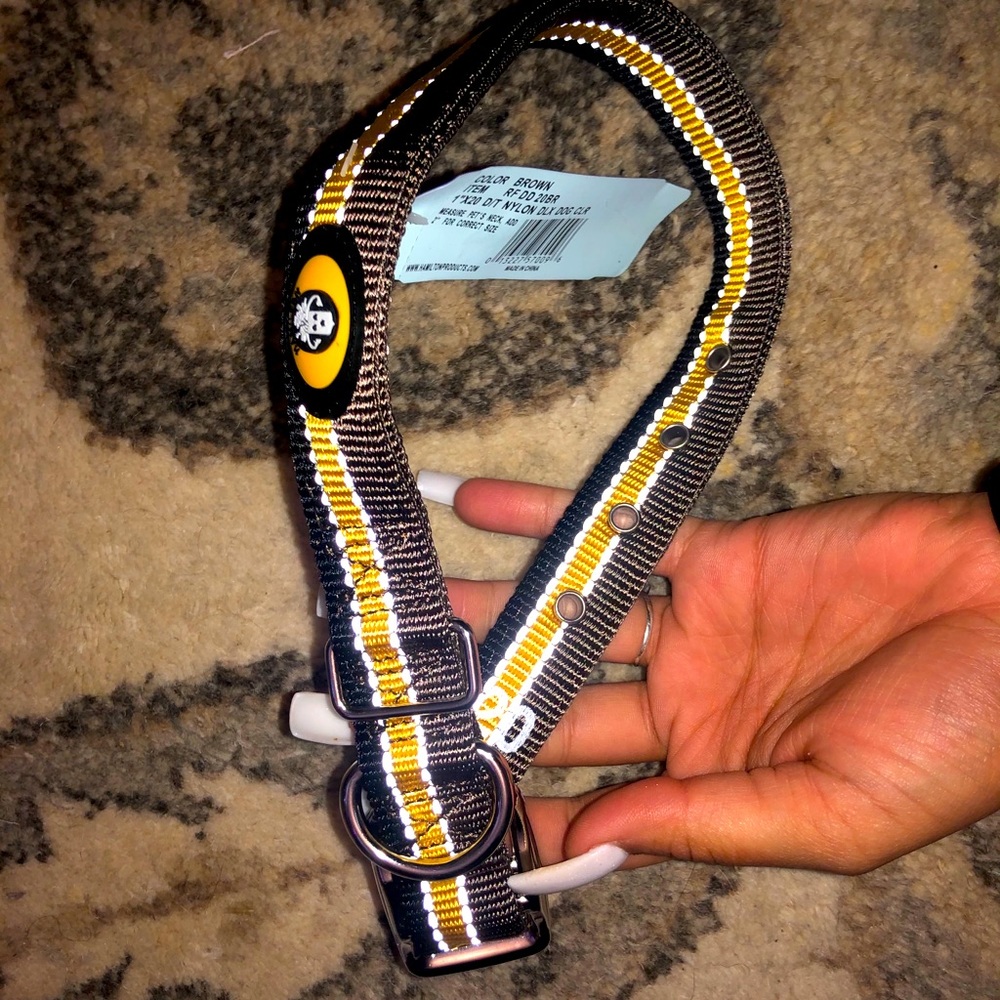 NWT Yellow dog collar 3/25